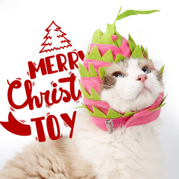 Χριστουγεννιάτικη αποκριάτικη στολή κατοικίδιων για κουτάβι σκύλος γάτες Σχήμα φρούτων Καπέλο πάρτι Αξεσουάρ κεφαλής Deco για σκύλους Γάτες Πιτάγια