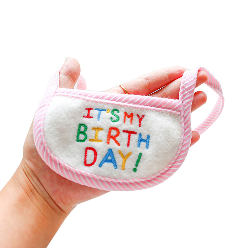 Pas Mačka Bids Rođendanska Biba Šal za kućne ljubimce Štenci Mačji šal Vez Trokutasto vezivo Mali pas Bandana Slatki Kawaii