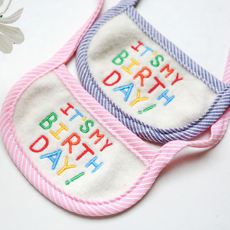 Pas Mačka Bids Rođendanska Biba Šal za kućne ljubimce Štenci Mačji šal Vez Trokutasto vezivo Mali pas Bandana Slatki Kawaii