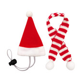 Božićna mačka šešir pas pas šivanje za pse crveni božićni šešir šal zima topli pliš smiješni božićni party dekor potrepštine za kućne ljubimce