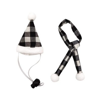 Božićna mačka šešir pas pas šivanje za pse crveni božićni šešir šal zima topli pliš smiješni božićni party dekor potrepštine za kućne ljubimce