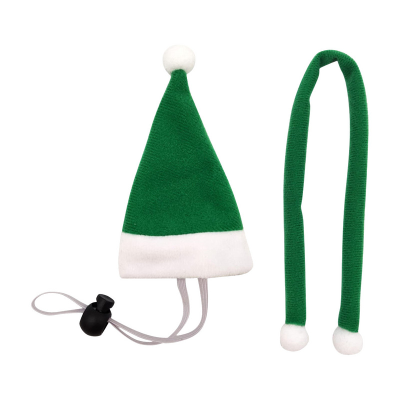 Božićna mačka šešir pas pas šivanje za pse crveni božićni šešir šal zima topli pliš smiješni božićni party dekor potrepštine za kućne ljubimce