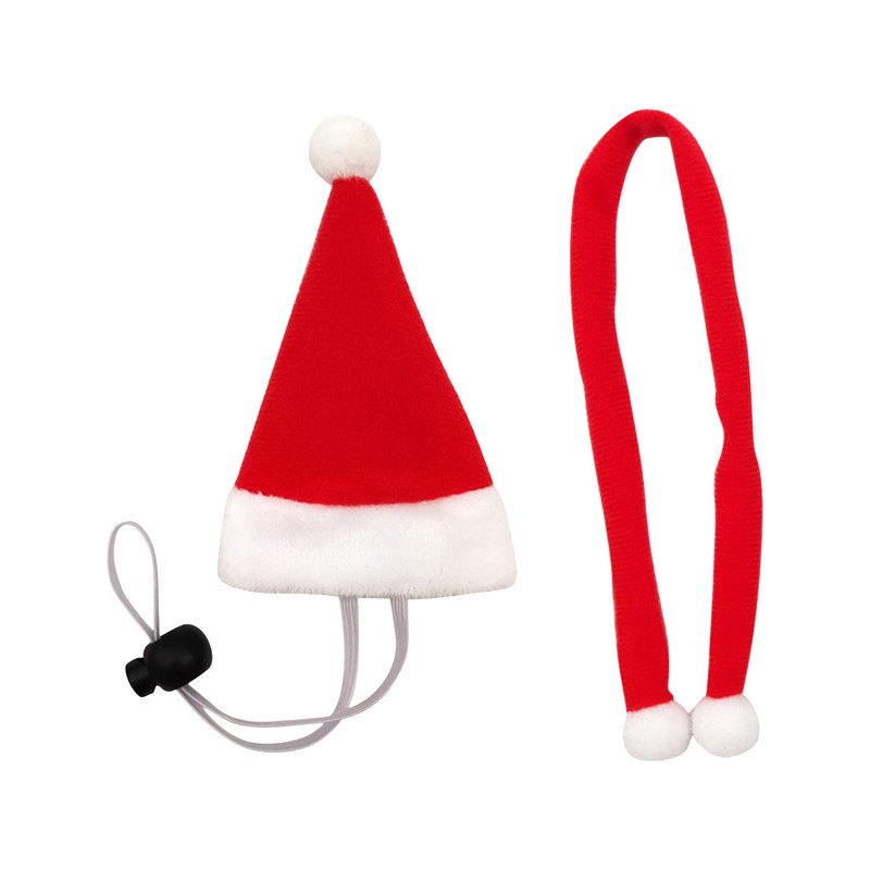 Božićna mačka šešir pas pas šivanje za pse crveni božićni šešir šal zima topli pliš smiješni božićni party dekor potrepštine za kućne ljubimce