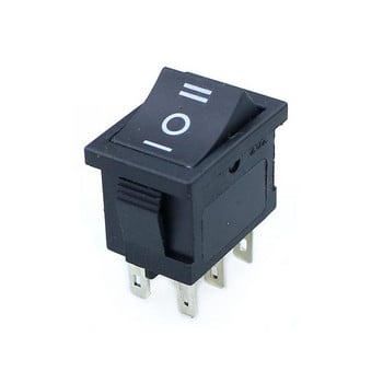 1PCS KCD1 Mini Black 3 Pin / 6 Pin On/Off/On Rocker Switch AC 6A/250V10A/125V