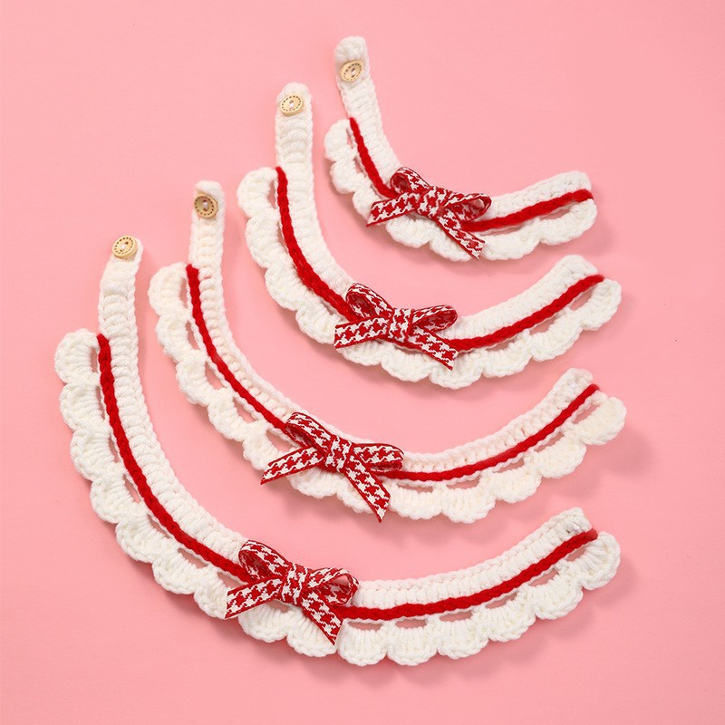 Kaķa drup dvielis ar rokām austs kaķēnu apkakle kaklasiksna mājdzīvnieku apkakle kaķu aksesuāri Kaķu kleita šalle kaķu aksesuāri kaklasaite tauriņš