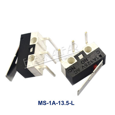 Mikro granični prekidač Trenutni prekidač s gumbom 1A 125V AC Prekidač miša 3 pina Duga ručka Valjkasta poluga SPDT 12* 6 *6 mm