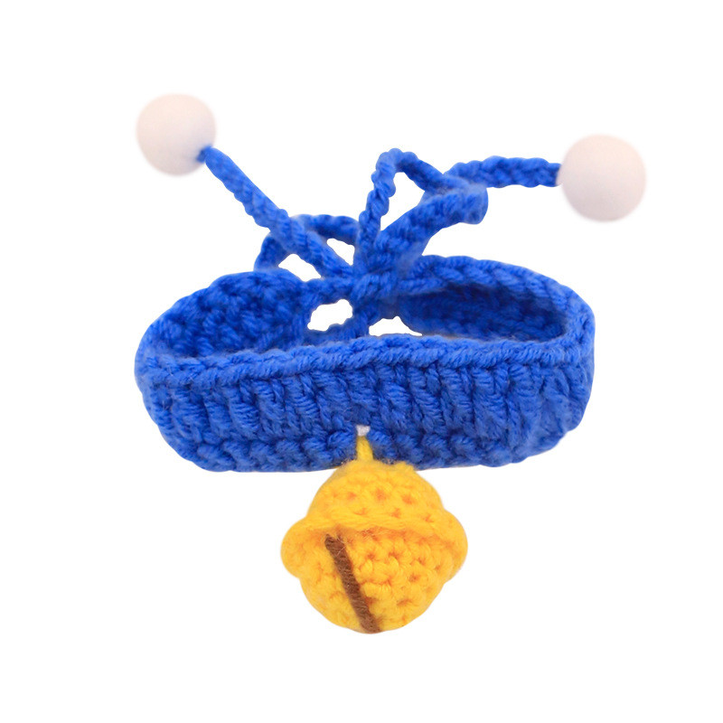 Novo slatko vuneno tiho zvono za pletenje divnog malog psa i mačke ručnog pletenja zveckave mačke tihe ogrlice nakit za kućne ljubimce