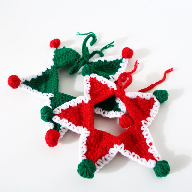 Jauns Mājdzīvnieki Šalle Jaunais gads Pet Cat Kaklarota Dekors Kaķis Suns Ziemassvētku Apkakle Kaķi Aksesuāri Jaunais gads Trikotāžas Jauki Skaista Apkakle