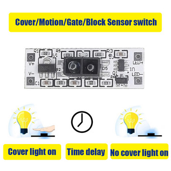 5V 12V 24V 4A Димируем сензорен превключвател Ръчен вълнов димер PIR превключвател за LED лента LED, сензорен превключвател за кухненски шкаф LED светлини