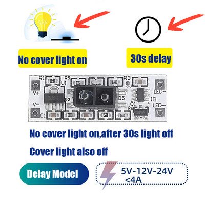 5V 12V 24V 4A Senzorski prekidač s mogućnošću prigušivanja Ručni valoviti prigušivač PIR prekidač za LED trake LED, prekidač na dodir za LED svjetla kuhinjskog ormarića
