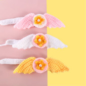 Potrepštine za kućne ljubimce Ogrlica za mačke Pletena krila Vunena zvijezda Podesivi zec Mačka Pas Ogrlica Rođendanska uspomena na kućnog ljubimca Božićni pribor