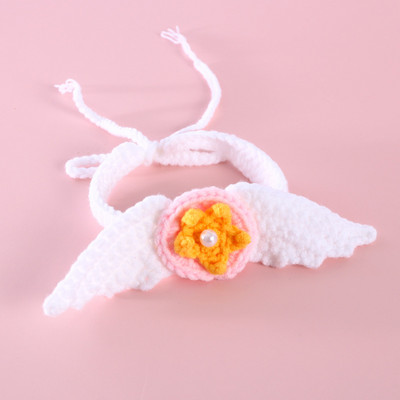 Potrepštine za kućne ljubimce Ogrlica za mačke Pletena krila Vunena zvijezda Podesivi zec Mačka Pas Ogrlica Rođendanska uspomena na kućnog ljubimca Božićni pribor