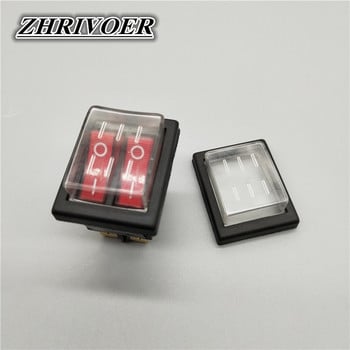 1 ΤΕΜ KCD8 6PIN 16A 250V 20A 125V Διακόπτης Rocker Διπλού Φωτός Αδιάβροχος ON-OFF KCD6 Διακόπτης τροφοδοσίας σκάφους