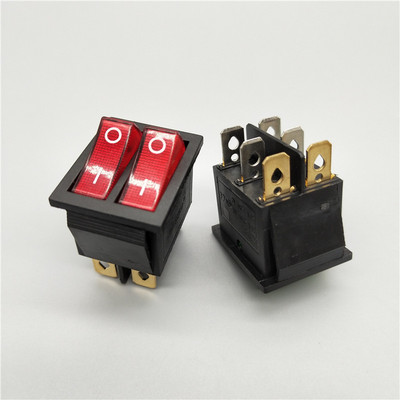 1 TK KCD8 6PIN 16A 250V 20A 125V topeltvalgusti klahvlüliti veekindel SISSE-VÄLJA KCD6 paadi toitelüliti