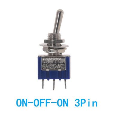 10PC/5PC Miniatuurne lüliti, ühepooluseline kahe viskega SPDT DPDT SISSE-VÄLJA-SEES SISSE-SEES 120VAC 6A 1/4-tolline paigaldus MTS-102 103 202