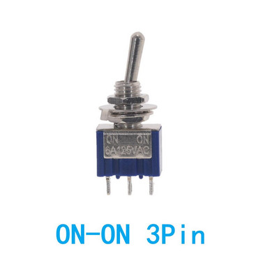 10PC/5PC Miniatuurne lüliti, ühepooluseline kahe viskega SPDT DPDT SISSE-VÄLJA-SEES SISSE-SEES 120VAC 6A 1/4-tolline paigaldus MTS-102 103 202