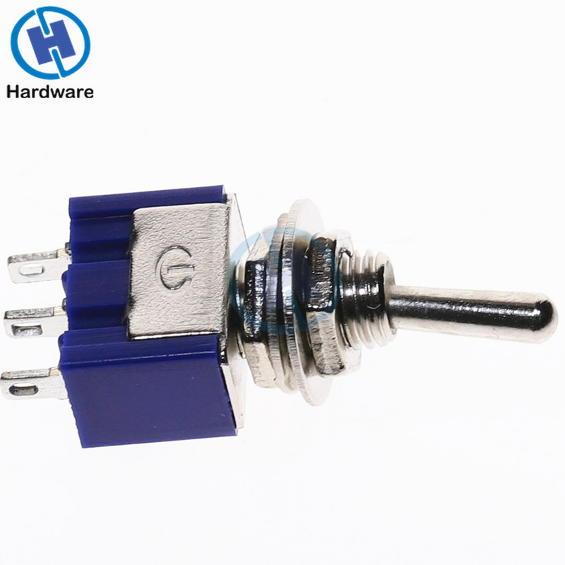 10PC/5PC Miniatuurne lüliti, ühepooluseline kahe viskega SPDT DPDT SISSE-VÄLJA-SEES SISSE-SEES 120VAC 6A 1/4-tolline paigaldus MTS-102 103 202