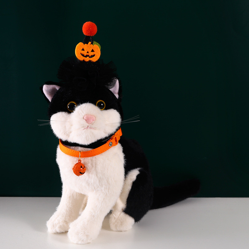 Lemmikloom Halloween Pumpkin Müts Kass Koer Koer Jänes Pidu Kummitus Aksessuaarid Kolmemõõtmeline müts Koerte Aksessuaarid Lemmiklooma kassipoeg