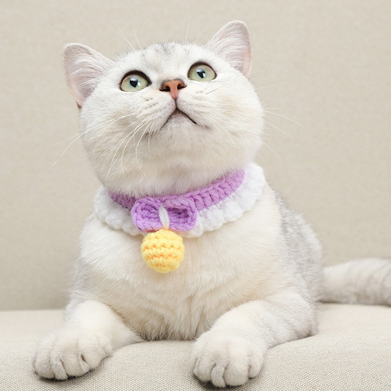 Plišana lopta Ogrlica za psa Ogrlica za mačku Slatki šal za ljubimca Slatka mačkica Dodaci Ružičasto štene Traka za vrat za Yorkie Chihuahua Pug*