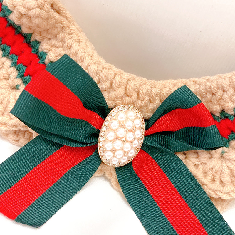 Originalni ljubimac pletena mačka heklana bandana pas mačka ogrlica šal ovratnik slatki nakit dodaci za mačke kućni ljubimci dodaci za mačke ljubimci