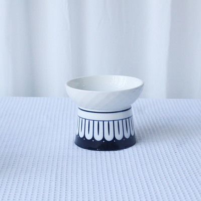 Kaķu keramikas bļodiņas Mazi kucēnu suņi Barība Ūdens Barošanas Bļoda Mājdzīvnieku paaugstināšana Dzērienu un ēšanas padevēji Mājdzīvnieku uzkodu trauks pret apgāšanos