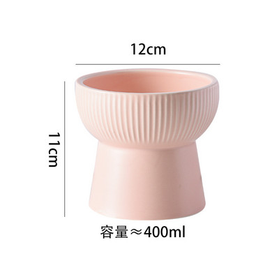 Ziemeļvalstu kaķu barība ūdens bļoda maziem suņiem, paaugstināta dzeršana ēdināšana barotavas Keramikas mājdzīvnieku barošanas piederumi kucēnu kaķu piederumi