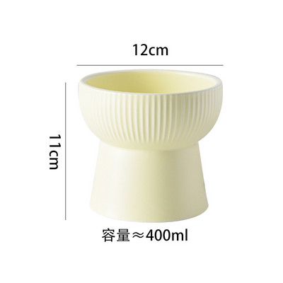 Ziemeļvalstu kaķu barība ūdens bļoda maziem suņiem, paaugstināta dzeršana ēdināšana barotavas Keramikas mājdzīvnieku barošanas piederumi kucēnu kaķu piederumi