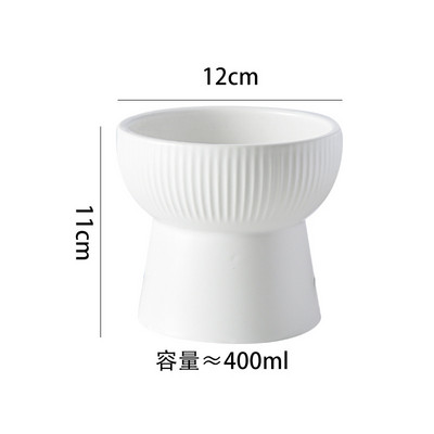 Ziemeļvalstu kaķu barība ūdens bļoda maziem suņiem, paaugstināta dzeršana ēdināšana barotavas Keramikas mājdzīvnieku barošanas piederumi kucēnu kaķu piederumi