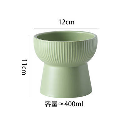 Ziemeļvalstu kaķu barība ūdens bļoda maziem suņiem, paaugstināta dzeršana ēdināšana barotavas Keramikas mājdzīvnieku barošanas piederumi kucēnu kaķu piederumi