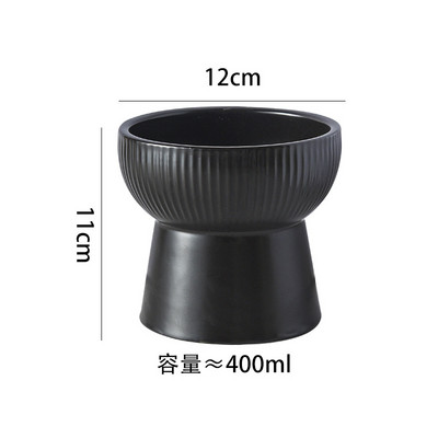 Ziemeļvalstu kaķu barība ūdens bļoda maziem suņiem, paaugstināta dzeršana ēdināšana barotavas Keramikas mājdzīvnieku barošanas piederumi kucēnu kaķu piederumi