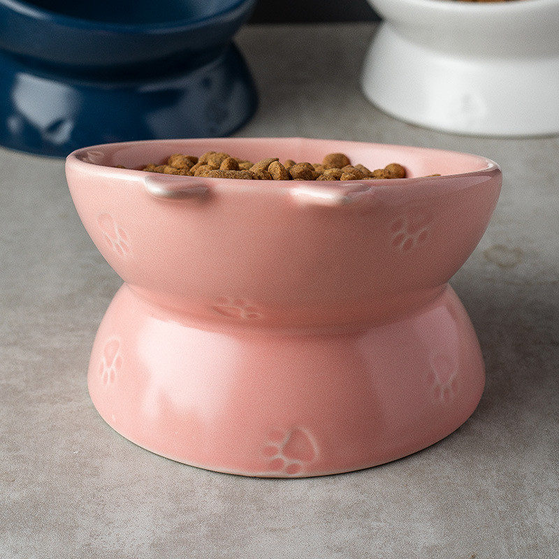 Kassi keraamiline toidukauss Põhjamaade väikestele koertele matt veesöötjad kõrgendatud lemmiklooma joomise söögitarvikud kutsikate kassipoegade toitmisnõud