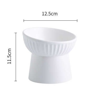 Põhjamaade stiilis kasside keraamiline kauss kutsikate toit Vesi söötmiskauss kõrge jalaga kaitske emakakaela selgroog Koerad kassid söötja tarvikud