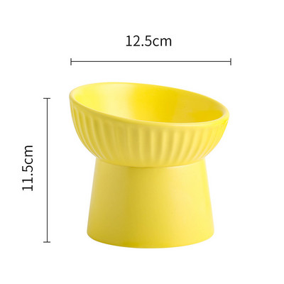 Põhjamaade stiilis kasside keraamiline kauss kutsikate toit Vesi söötmiskauss kõrge jalaga kaitske emakakaela selgroog Koerad kassid söötja tarvikud