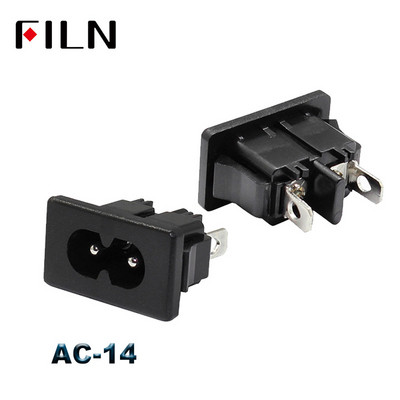 IEC320 C14 električna AC utičnica 3 pinska crvena LED 250 V preklopna sklopka 10 A osigurač ženski muški utični utični konektor 2 pinska utičnica