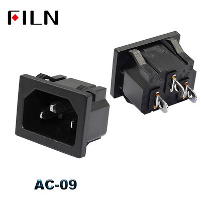 IEC320 C14 električna AC utičnica 3 pinska crvena LED 250 V preklopna sklopka 10 A osigurač ženski muški utični utični konektor 2 pinska utičnica