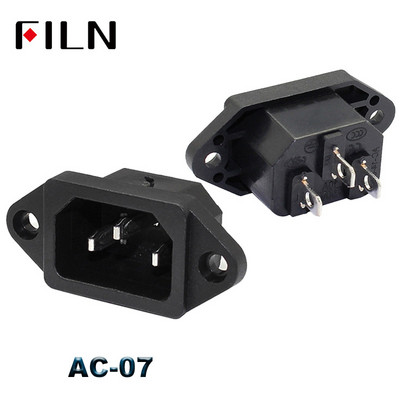 IEC320 C14 električna AC utičnica 3 pinska crvena LED 250 V preklopna sklopka 10 A osigurač ženski muški utični utični konektor 2 pinska utičnica