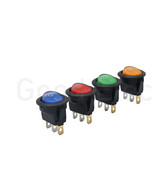 5TK 12V 220V LED valgustatud klahvlüliti 20A 12V nupplüliti Auto nupu tuled SISSE/VÄLJA Ümarvalgusti lüliti