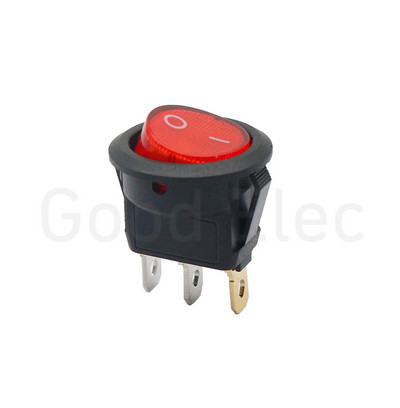 5TK 12V 220V LED valgustatud klahvlüliti 20A 12V nupplüliti Auto nupu tuled SISSE/VÄLJA Ümarvalgusti lüliti