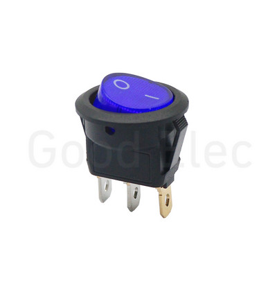 5TK 12V 220V LED valgustatud klahvlüliti 20A 12V nupplüliti Auto nupu tuled SISSE/VÄLJA Ümarvalgusti lüliti