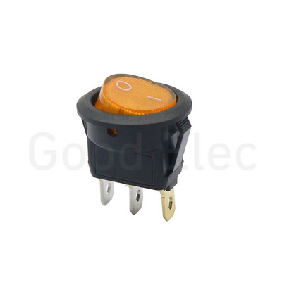 5TK 12V 220V LED valgustatud klahvlüliti 20A 12V nupplüliti Auto nupu tuled SISSE/VÄLJA Ümarvalgusti lüliti
