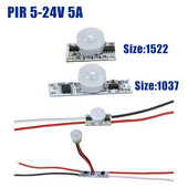 PIR liikumisanduri lüliti 5 V 12 V 24 V PIR liikumisandur DC liikumisanduriga aktiveeritud taimer LED-riba automaatne lüliti SISSE VÄLJAS
