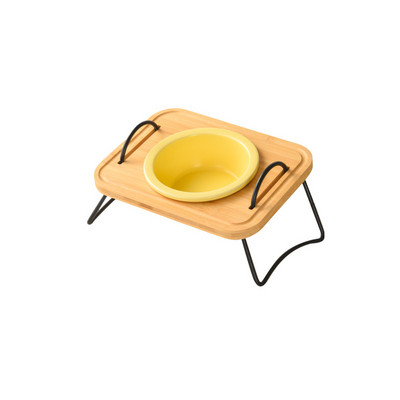 Suņiem dubultās trīskāršās bļodas Kaķu keramikas barības ūdens padevēji ar statīvu, kas pacelts mājdzīvnieku dzeršana ēšanas barošanas bļoda