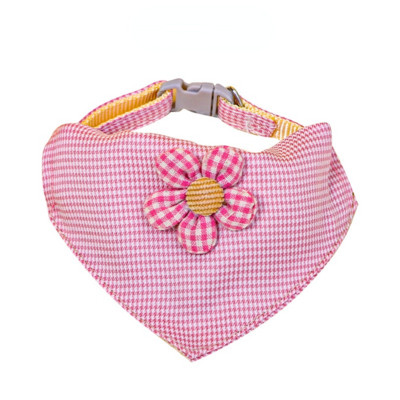 Pamučni trokutasti ručnik za mačke Karirani ručnik za kućne ljubimce mačke pas ogrlica s cvijećem mače štene ogrlica pribor za kućne ljubimce