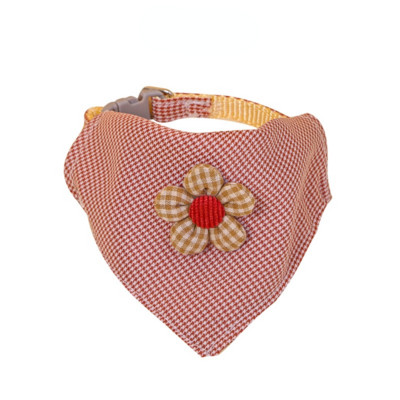 Pamučni trokutasti ručnik za mačke Karirani ručnik za kućne ljubimce mačke pas ogrlica s cvijećem mače štene ogrlica pribor za kućne ljubimce