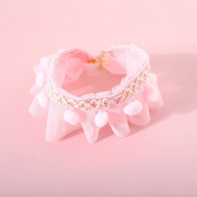 Jauka mežģīņu mājdzīvnieku šalle kaķiem Maza kucēna suņa kaķa dzimšanas dienas tērps kaķa bandana kaklarota Apģērbs Apburoši mājdzīvnieku kostīmi kaķēnam