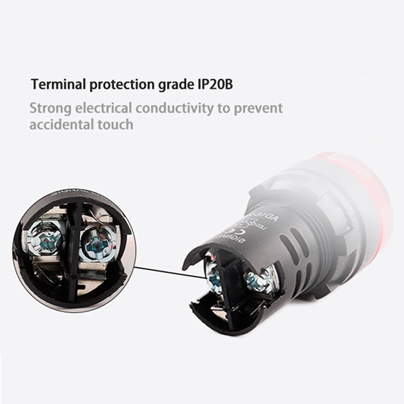 AD16-16SM 16 mm sumisti 12 V 24 V 110 V 220 V 380 V välgu signaaltuli punane LED aktiivne sumisti helisignaali häire indikaator punane roheline kollane