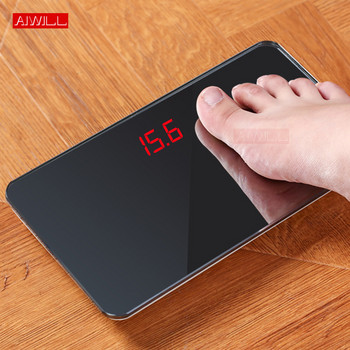 Електронни лични везни AIWILL Домашен цифров баланс за телесно тегло Голям капацитет 150 кг. Преносими прецизни LED везни за телесно тегло