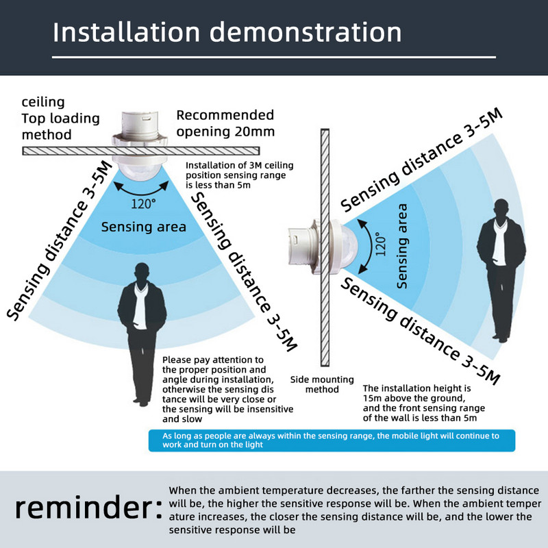DC 12V24V LED PIR senzor Detektor Pametni prekidač 220V110V Infracrveno kretanje ljudskog tijela Režim vremenske odgode Osvjetljenje Indukcija Automatski