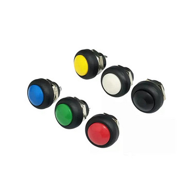 1tk 2kontaktiga minilüliti 12mm 1A veekindel lüliti pbs33b 12v hetkeline surunupp Lüliti lähtestamine Mittelukustuv pbs-33b