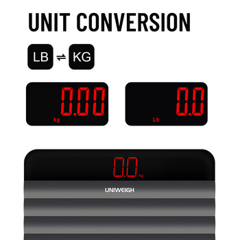 330lb високопрецизна ултра дебела цифрова везна за телесно тегло за баня с нехлъзгащ дизайн, голям лесен за четене LCD дисплей с подсветка